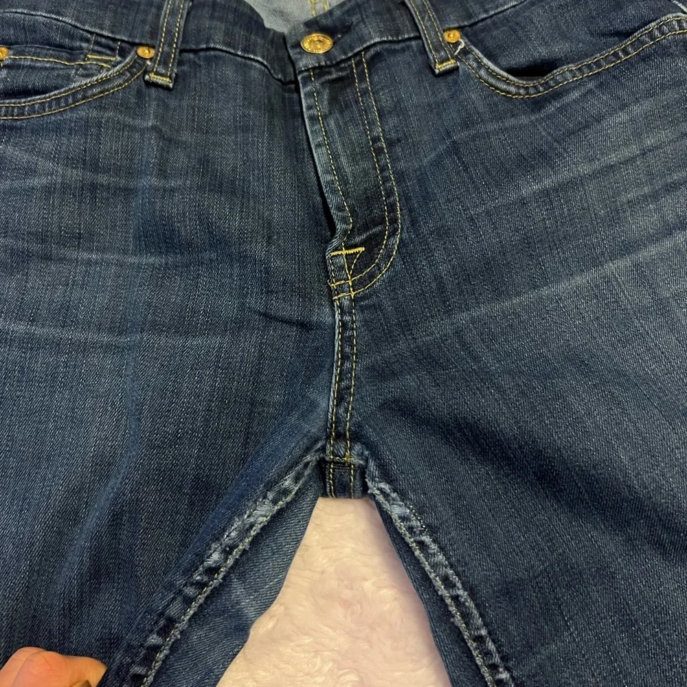 7 For All Mankind Dark Wash Skinny Jeans - Picture 5 of 6
